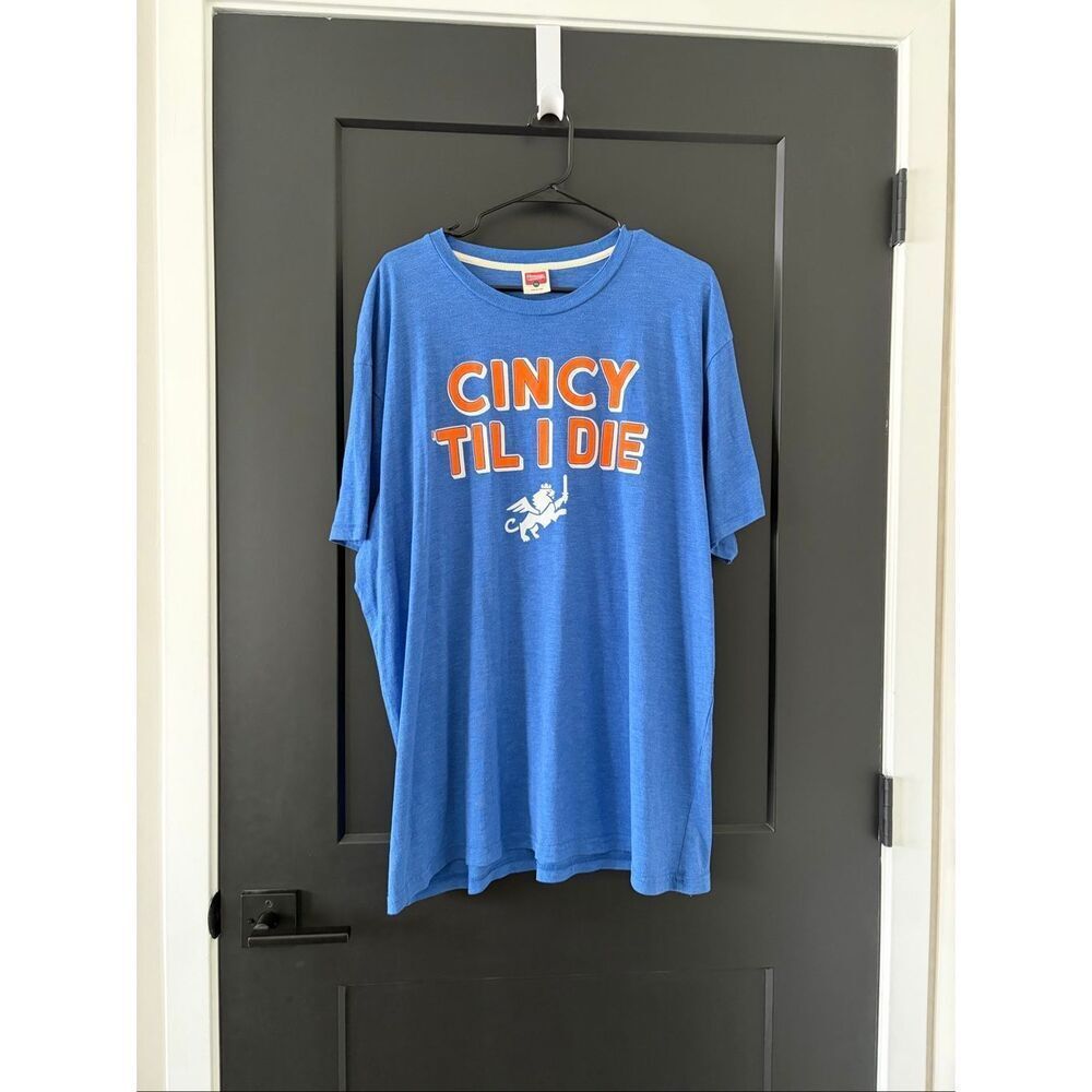 HOMAGE FC CINCINNATI Blue Cincy Til I Die Fashion Tee Size 3XL MLS
